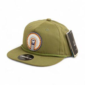 Illinois Fighting Illini Chief Illiniwek 3D Classic Rope Hat- Loden